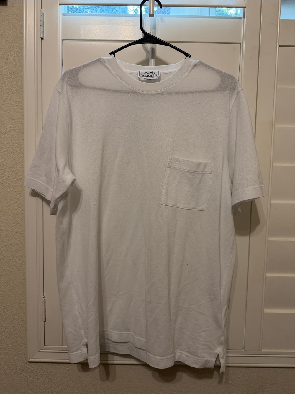 Hermes white tshirt - large